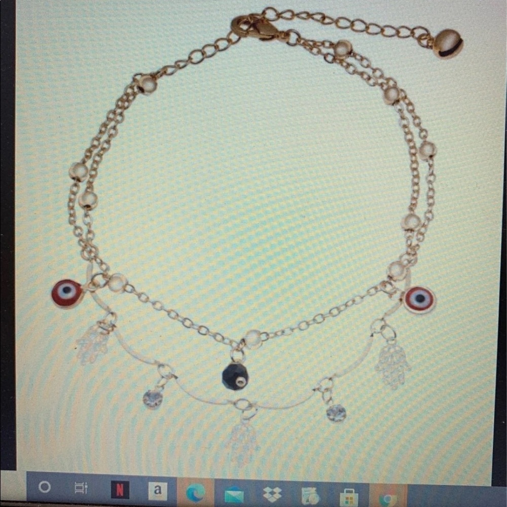 Hamsa anklet